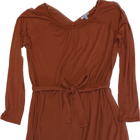 White Birch soft swing stretchy rust swing dress XL - Picture 2 of 6